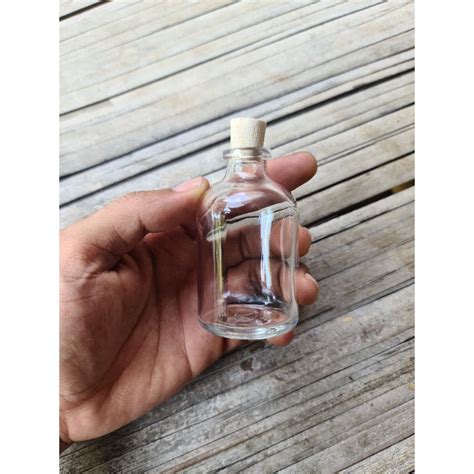 Jual Botol Kaca Vial 50ml Tutup Kayu Gabus Botol Vial 50ml Shopee