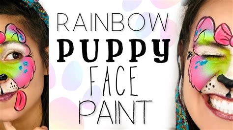 Rainbow Dog Face Paint Tutorial Youtube