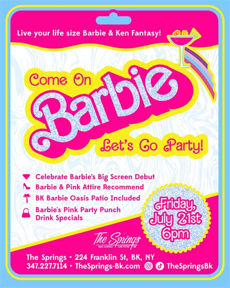 Jul Come On Barbie Lets Go Party At The Springs On New