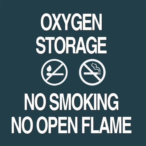 Oxygen Storage Signs