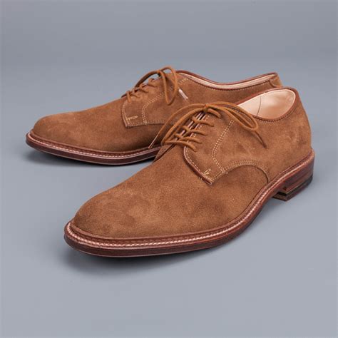 Alden Unlined Snuff Suede Plain Toe Blucher Frans Boone Store