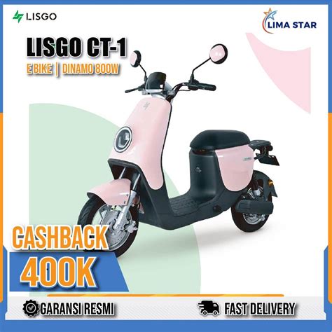 Jual Lisgo CT1 Motor Listrik Scooter Electric 800W Baterai 48v20Ah