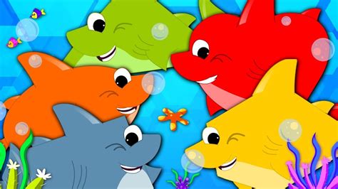 Five Little Sharks Baby Shark Song Nursery Rhymes And Kids Songs