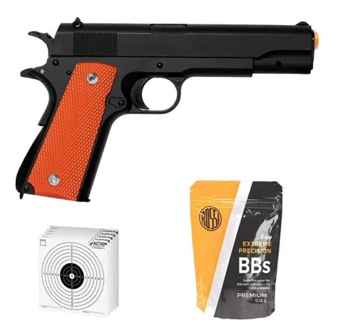 Pistola Airsoft Vigor Spring 1911 Full Metal 6mm 2000 Bbs