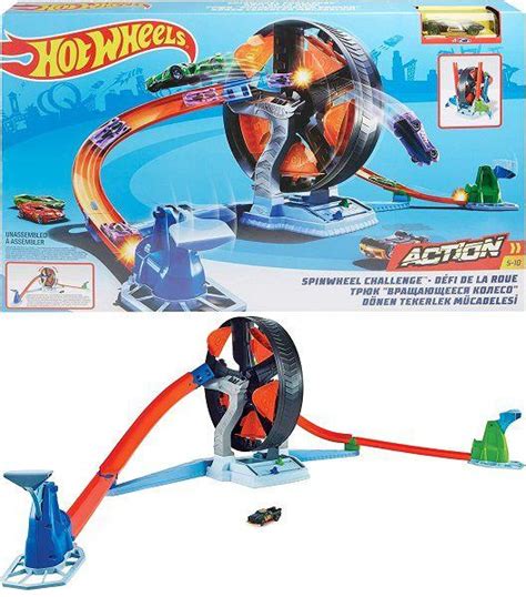 Pista Hot Wheels Action Competição Giratória Spinwheel Challenge Mattel GJM77 Pistas
