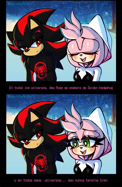 Shadow And Amy Spider Man By Dayindark15 On Deviantart