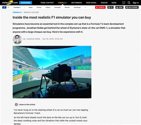 Most Realistic F Simulator You Can Buy Motorsport News