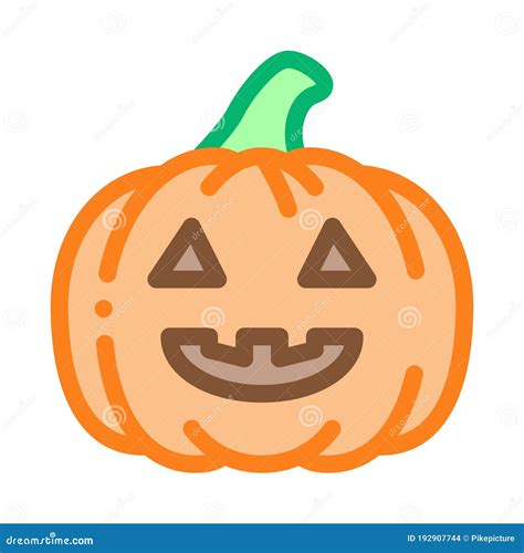 Ilustraci N De Contorno Vectorial Del Icono De Calabaza De Halloween