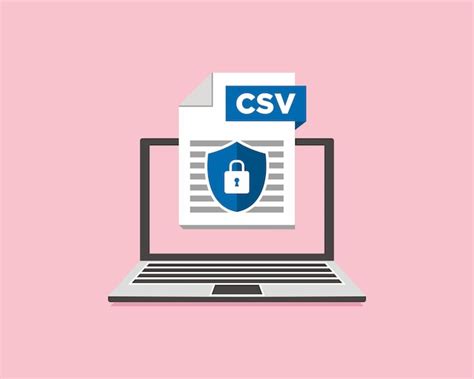 Archivo De Icono Csv De Seguridad Con Etiqueta En Concepto De Documento