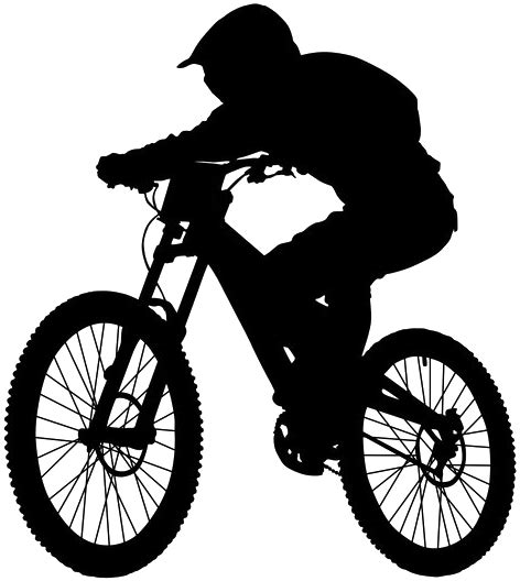 Download Hd Bike Rentals Mountain Biker Silhouette Png Transparent