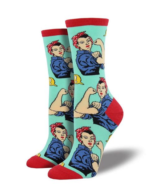 Women S Rosie Socks Rosie The Riveter Socks Women Women Crew Socks