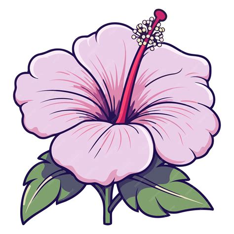 Premium Vector Detailed Vector Of A Beautiful Hibiscus Flower Icon Ideal For Floral Themed