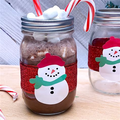 Peppermint Hot Cocoa In A Snowman Mason Jar The Country Chic Cottage