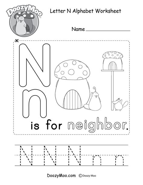 Letter N Worksheets Kindergarten Printable Word Searches