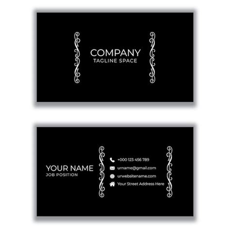 Premium Vector Simple Modern Black And White Business Card