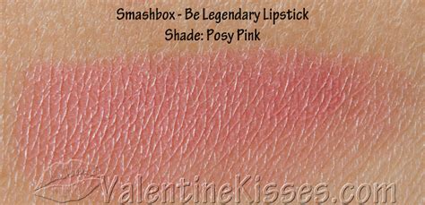 Valentine Kisses Smashbox Be Legendary Lipstick In Nylon Nude Posy Pink Swatches Pics Review