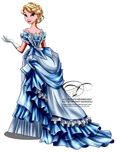 Vintage Ballgown Elsa By Selinmarsou Disney Princess Art All Disney Princesses Disney