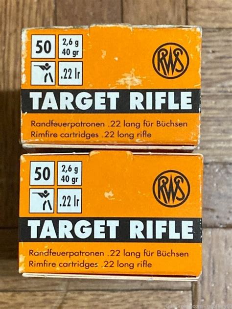 Rws Target Rifle Lr Gr Lead Rn Rifle Pistol Ammo Rds Sport