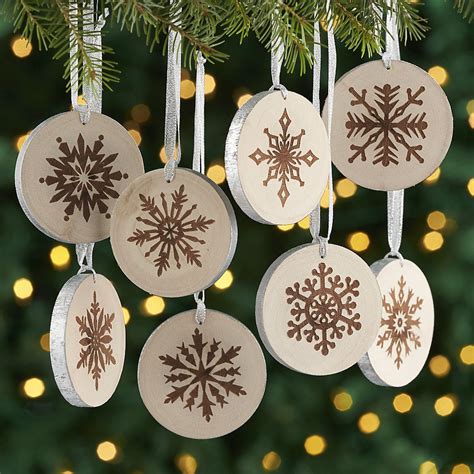 Woodenmetallicsnowflakes8shf17 Christmas Snowflakes Ornaments