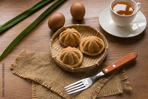 Kueh Bolu Or Kuih Bahulu Is The Asian Traditional Food Popular In