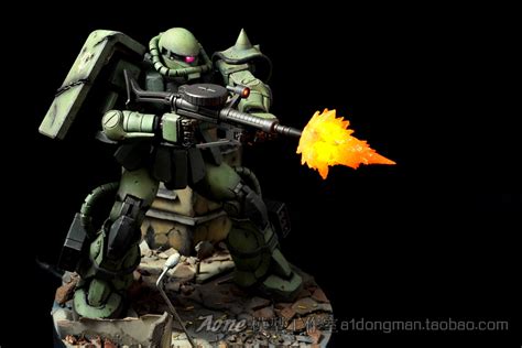 Gunpla Diorama Mg 1100 Ms06j Zaku Ii Weathered Wleds Modeled By