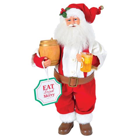 Santas Workshop 15 Eat Drink Be Merry Santa Figurine And Reviews