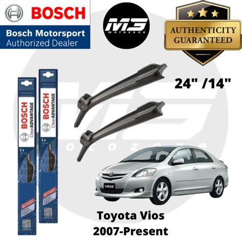 Bosch Clear Advantage Wiper Blade Set Banana Type For Toyota Vios