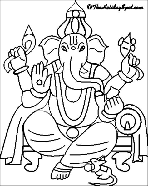 Ganesh Coloring Pages For Kids at GetColorings.com | Free printable ...