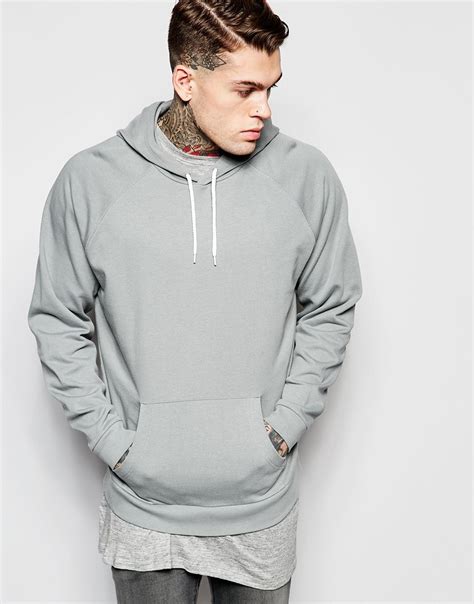 Lyst - Asos Oversized Hoodie In Grey in Gray for Men