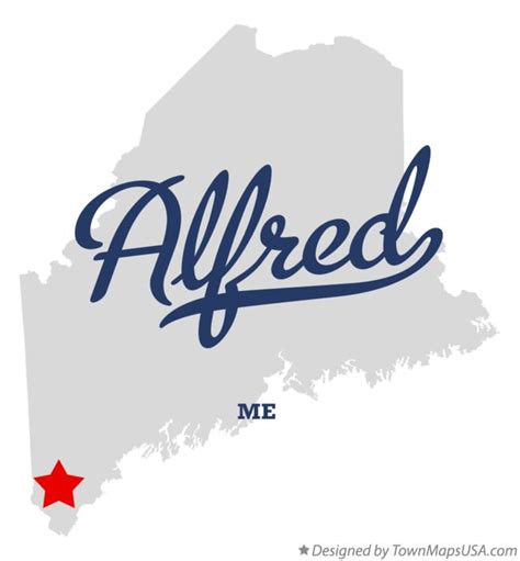 Map of Alfred, ME, Maine