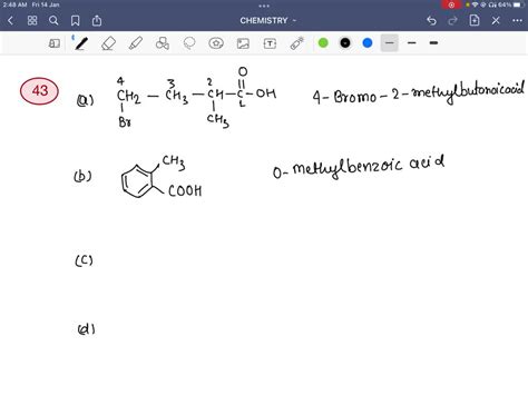 Solved Give Systematic Names For The Following Carboxylic Acids