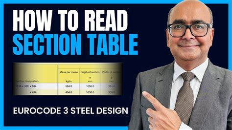 How To Read Section Tables Eurocode Steel Design Series