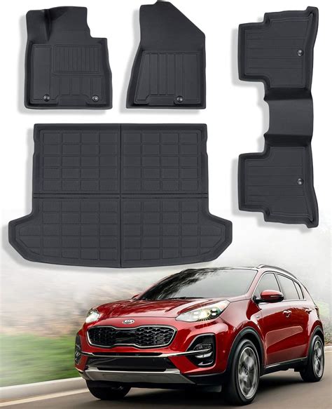 Bamacar For Kia Sportage Floor Mats 2017 2022 Gas Only All Weather Rubber For Kia