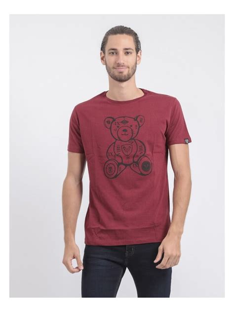 T Shirt Col Rond Pur Coton Jibidel Bordeaux Kiabi