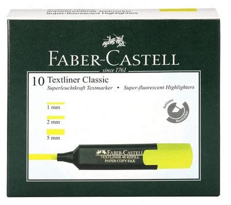 Super Fluorescent Ink Plastic Faber Castell Chisel Textliner Pack Of