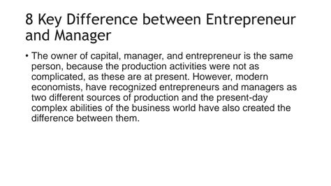 Solution Difference Between An Entrepreneur And A Manager Studypool