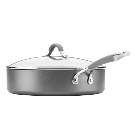 5 Quart Covered Sauté With Helper Handle Hard Anodized Aluminum Saute