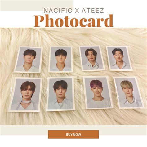 Id PHOTO Ateez X Nacific Photocard R2 Atiny Seonghwa Hongjoong Yunho