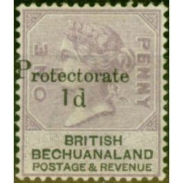 Bechuanaland 1888 1d On 1d Lilac Black SG41Var 1 Without Foot Fine