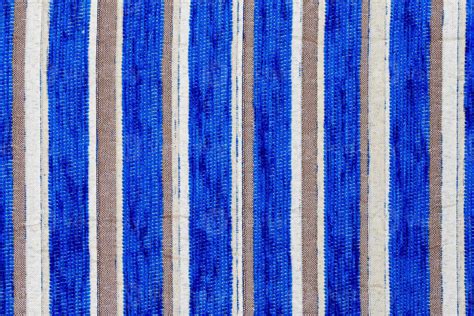 blue striped synthetic woven upholstery fabric close-up texture ...