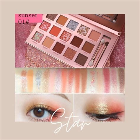 Eyeshadow Nude Matte Glitter 15 Warna Eyeshadow Hojo Shopee Malaysia