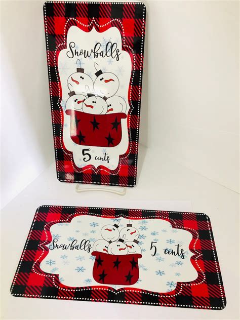 Snowballs 5 Cents Wreath Sign Primitive Ornies Snowballs Etsy