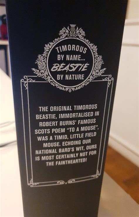 Years Old Timorous Beastie Year Of The Rabbit Special Bottle