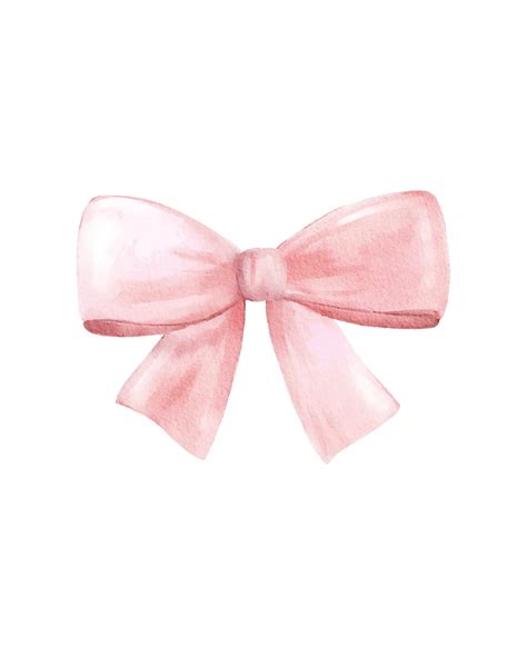 Watercolor Pink Bow Wall Art Watercolor Bow Prints For Nursery Baby