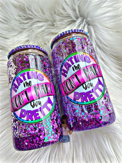 Hating Me glass can | The Risky Tumbler