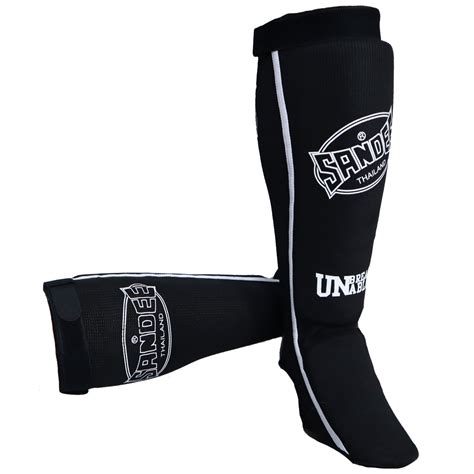 Sandee Shin Guards Black Competition For Muay Thai Boxing And MMA