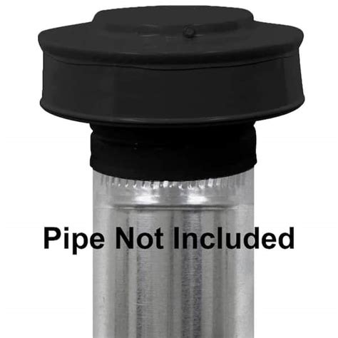 Active Ventilation In Dia Aluminum Vent Pipe Cap In Black Vpc Bl