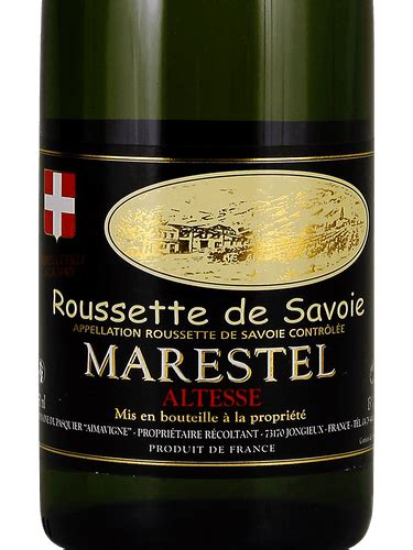 Domaine Dupasquier Roussette De Savoie Marestel Altesse Vivino Australia