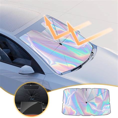 Herunwer Car Windshield Sun Shade Umbrella Super Heat Insulation