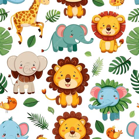 cute jungle animal cartoon 9